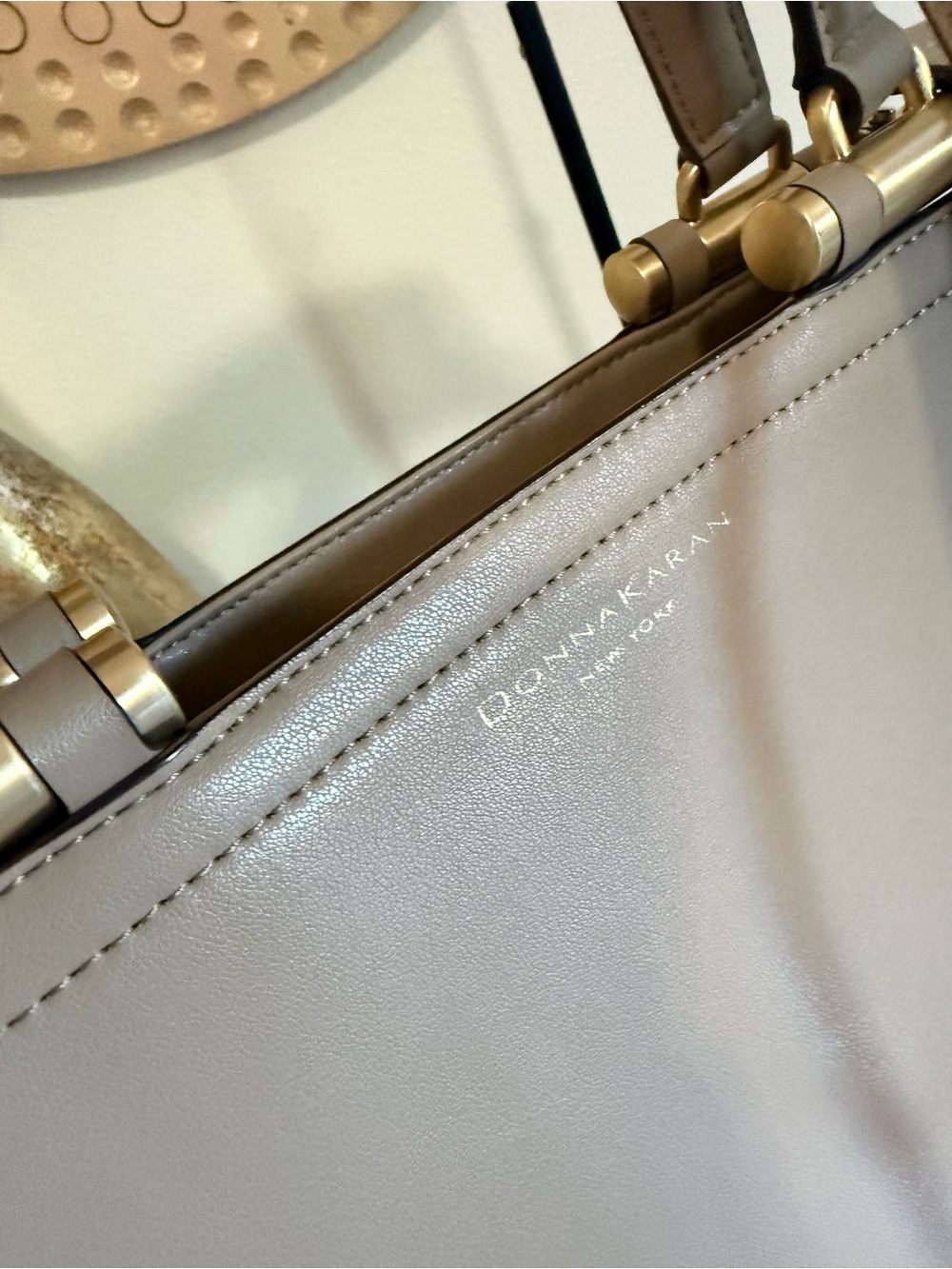 Donna Karan Hardware Leather Satchel - Picture 6 of 7